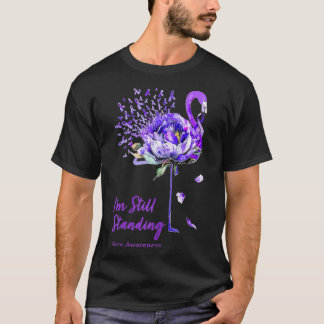 T-shirt Fibromyalgi Fibré violet Flamant rose FEMMES Nn