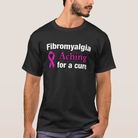 T-shirt Fibromyalgia Aching For A Cure With Purple Awarene (Devant)