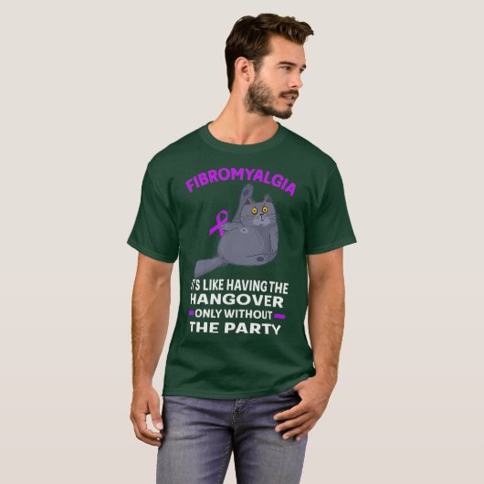 T-shirt Fibromyalgie de chat drôle (Devant entier)