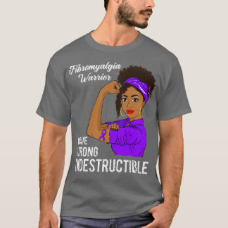 T-shirt Fibromyalgie Guerrier Indestructible Douleur Chron