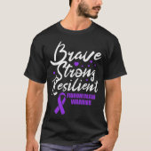 T-shirt Fibromyalgie guerrière brave forte résistance Fibr (Devant)