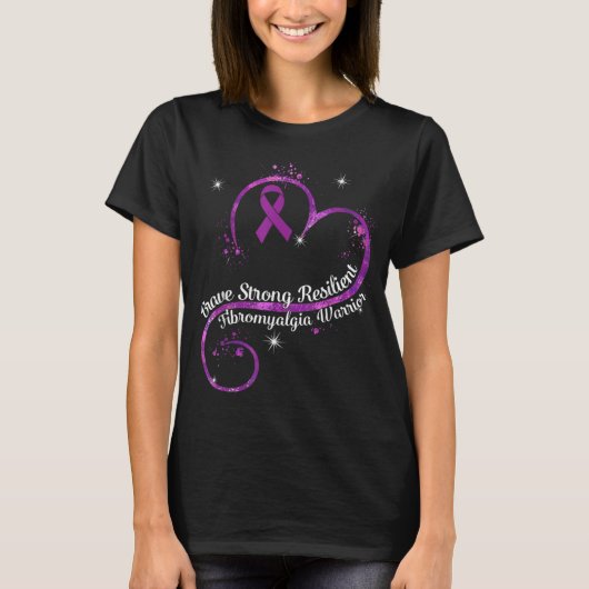 T-shirt Fibromyalgie résistante forte Pu de sensibilisatio (Devant)