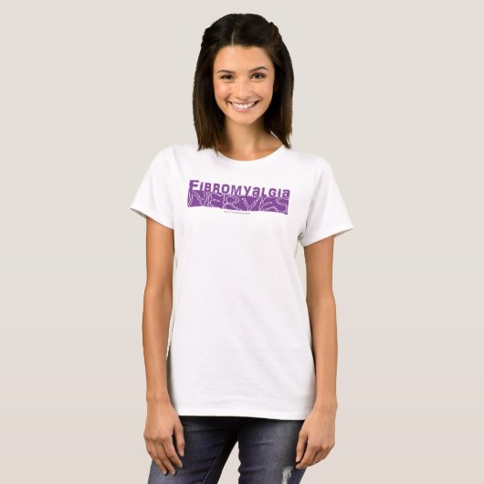 T-shirt Fibromyalgie se met sur mes nerfs violet graphique (Devant entier)