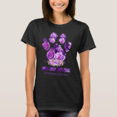 T-shirt Fibromyalgie Sensibilisation Chien Paws Flower App (Devant)