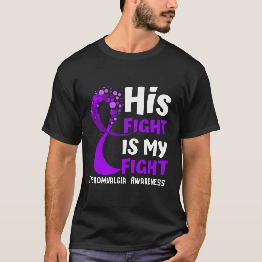T-shirt Fibromyalgie Sensibilisation Violet Ribbon Famille (Devant)