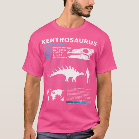 T-shirt Fiche d'information du Kentrosaurus Dinosaur Faits (Devant)