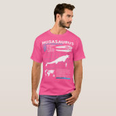 T-shirt Fiche d'information sur le Mosasaurus Dinosaure Fa (Devant entier)