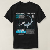 T-shirt Fiche d'information sur le requin thresher (Design devant)