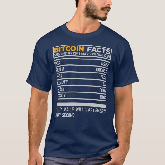 T-shirt Fiche technique Bitcoin (Devant)