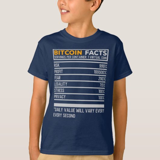 T-shirt Fiche technique Bitcoin (Devant)