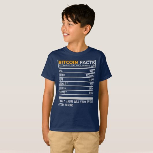 T-shirt Fiche technique Bitcoin (Devant entier)