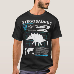 T-shirt Fiche technique de Stegosaurus Dinosaur Faits 
