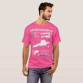 T-shirt Fiche technique du spinosaure Dinosaure Faits (Devant entier)