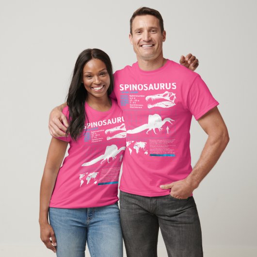 T-shirt Fiche technique du spinosaure Dinosaure Faits (Unisexe)