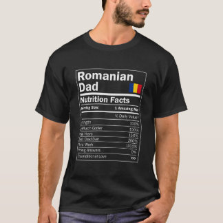T-shirt Fiches nutritionnelles de papa roumain Roumanie Dr