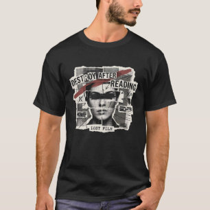 T-shirt Fichier perdu Détruire après la lecture Collage Gr