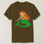 T-shirt Fichier vectoriel Mermaid vert (Design devant)