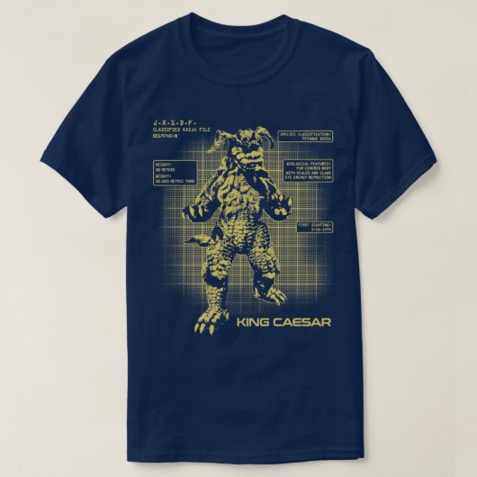 T-SHIRT FICHIERS KING CAESAR KAIJU (Design devant)