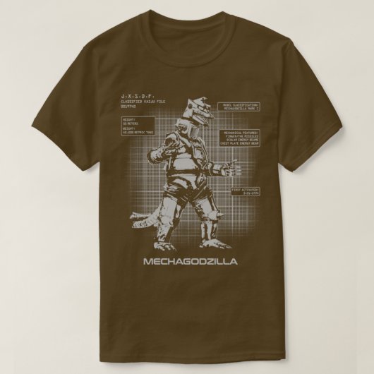 T-SHIRT FICHIERS MECHAGODZILLA KAIJU (Design devant)