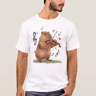 T-shirt fiddler capybara