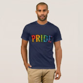 T-shirt FIDE Floral Rainbow Text LGBTQ+ (Devant entier)