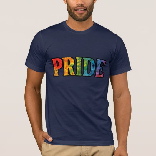 T-shirt FIDE Floral Rainbow Text LGBTQ+ (Devant)