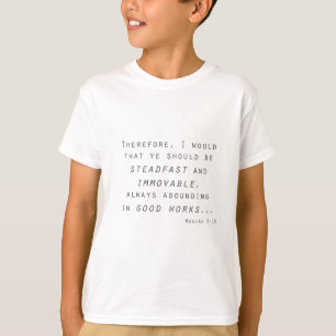 T-shirt fidèle immuable mosiah écriture lds