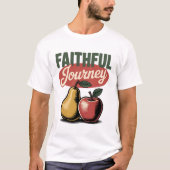 T-shirt Fidèle Voyage Pear Apple Retro Christian Tee (Devant)