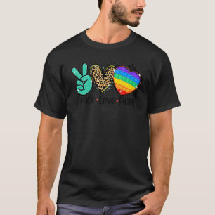 T-shirt Fidget Toy Peace Love Popit Pour Enfants Garçons F