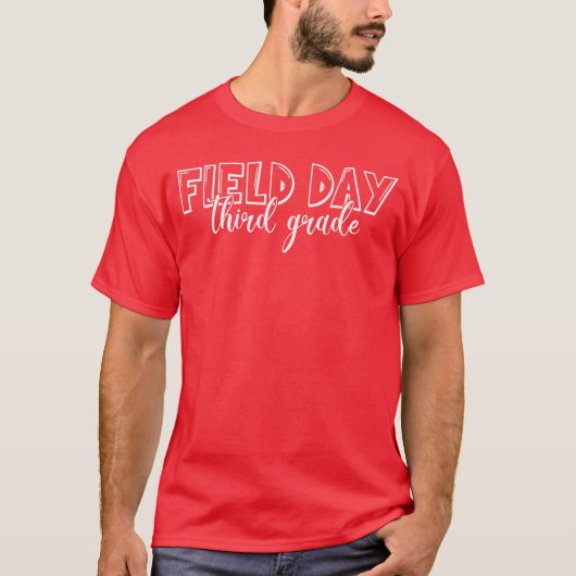 T-shirt Field Day 2025 Third Grade school teacher kids Gre (Devant)