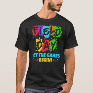 T-shirt Field Day Laisser Les Jeux Commencer Couleurs Rain