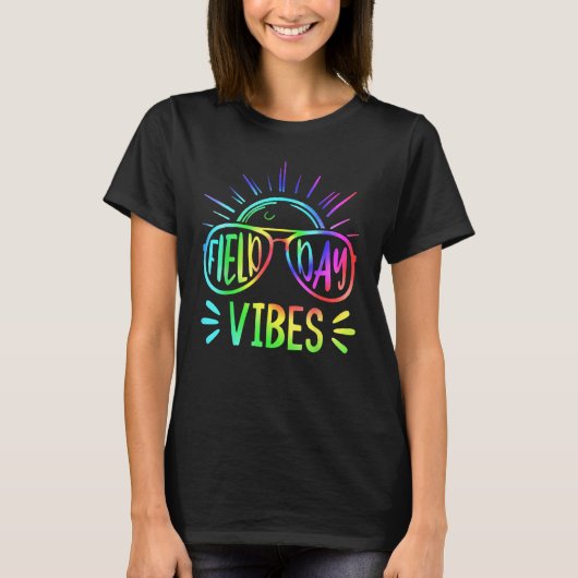 T-shirt FIELD DAY VIBES 2023 Enseignant Enfants Tie Super  (Devant)