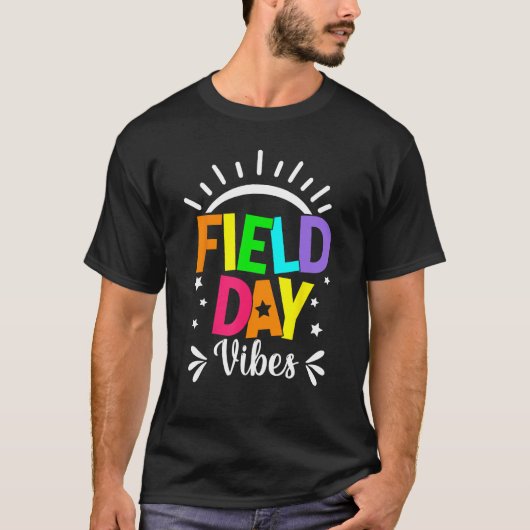 T-shirt Field Day Vibes Teacher Boys Girls Kids Field Day  (Devant)