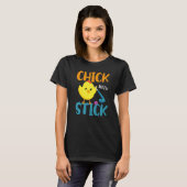 T-shirt Field Hockey Chicken Chick With Stick (Devant entier)