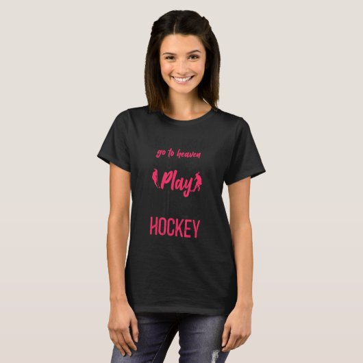 T-shirt Field Hockey Les Bonnes Filles Aller Au Ciel Mauva (Devant entier)