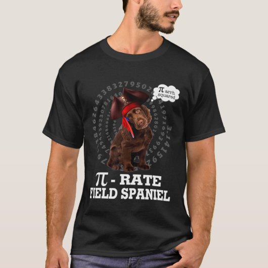 T-shirt Field Spaniel Chien Pirate Costume Pi Day (Devant)