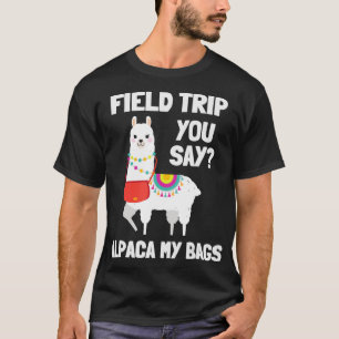 T-shirt Field Trip, terrain day squat alpaca enseignants e