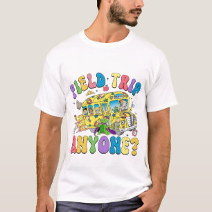 T-shirt Field Trip Vibes Field Day School Bus Yellow Teach