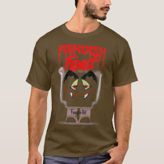 T-shirt Fiendish Feet Fangs A Lot