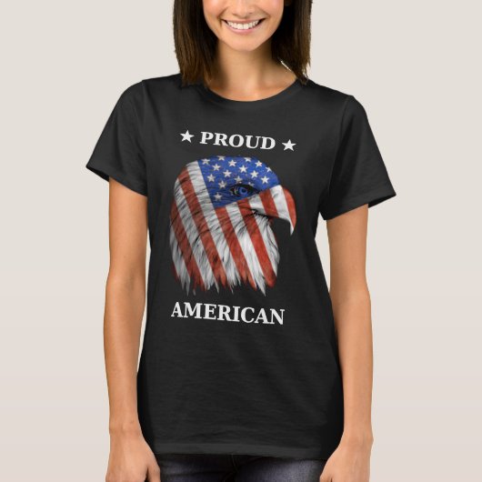 T-shirt Fier aigle américain (Devant)