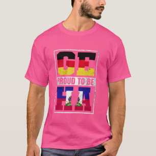 T-shirt Fier allemand haïtien mixte patrimoine Allemagne e