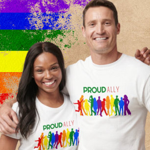 T-shirt Fier Ally Gay pride Mixte Silhouettes Sexe