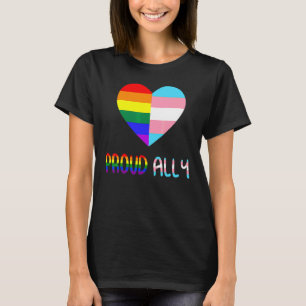 T-shirt Fier Ally Lgbt Coeur Drapeau Gay pride Lesbians Bi