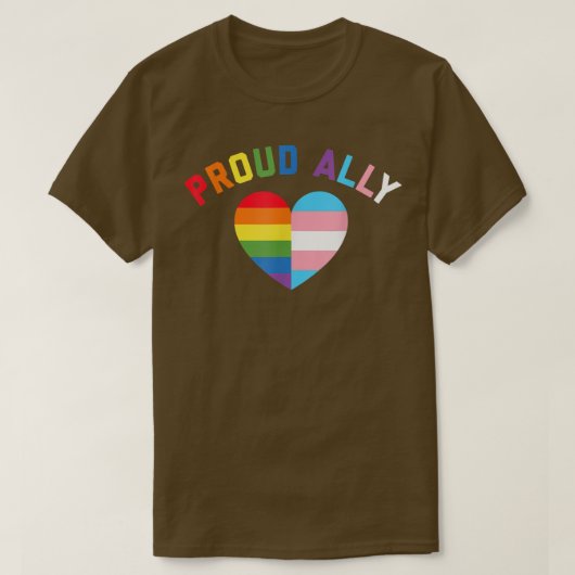 T-shirt Fier Ally LGBT Rainbow Heart Mois Gay pride  (Design devant)