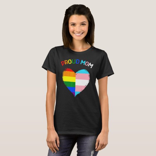 T-shirt Fier Ally Lgbtq Transgenre Fier Maman Fier Trans (Devant entier)