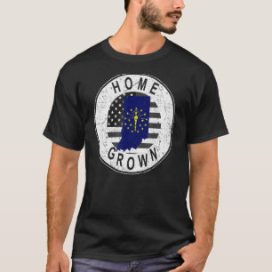 T-shirt Fier America State Flag US Home Gros Indiana