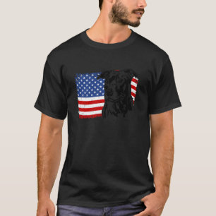 T-shirt Fier américain Pitbull américain Drapeau américain
