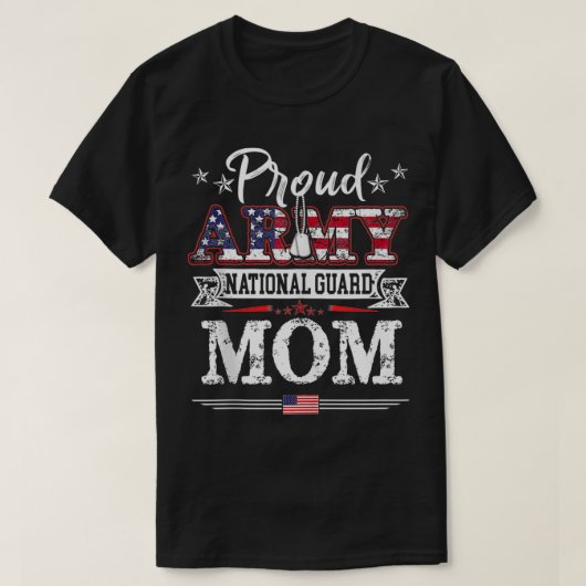 T-shirt Fier Armée Garde Nationale Maman U (Design devant)