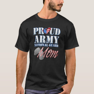 T-shirt Fier Armée Garde Nationale Maman USA Écouter Fête 