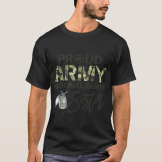 T-shirt Fier Armée Garde Nationale Soeur USA Militaire Fam